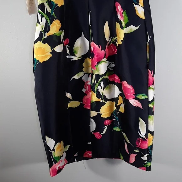 NWT ELIZA J. NAVY/FLORAL( YELLOW, PINK & WHITE) DRESS SZ 4 - Picture 8 of 11